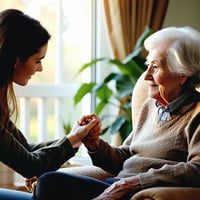 Daughter caring for Mother